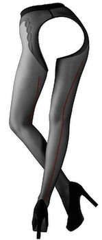 Crotchless Tights, with decorative seam