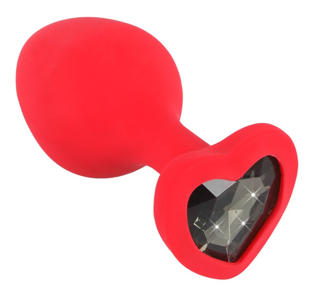 Analplug „Silicone Plug“, mit Stopper in Herzform