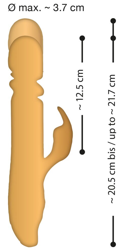 Stoßvibrator mit Klitorisstimulator