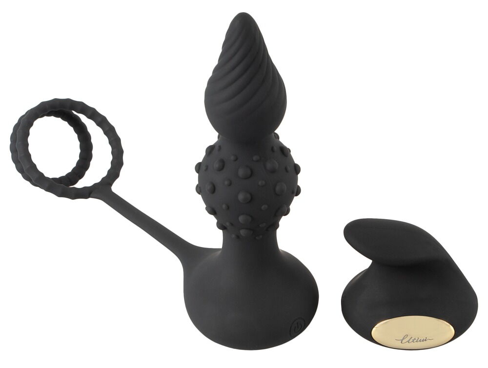 Penis-/Hodenring „RC Butt Plug with Cock & Ball Rings“ mit Vibro-Analplug