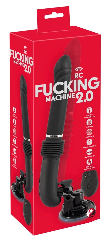 Stoßvibrator „RC Fucking Machine 2.0“ mit abnehm- und verstellbarem Saugfuß