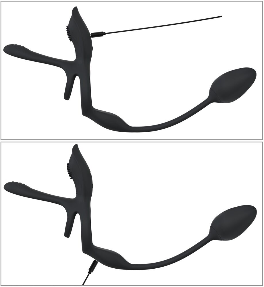 Paarvibrator „Multi Function“ mit Penis- & Hodenring, Klitoris- & Analvibrator