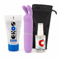 First Vibrations – Starter Set with Clitoral Vibrator, Lubricant, Toy Cleaner & Toy Bag