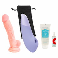 Main image of Officially Free – Premium Solo Set with Womanizer, Silicone Dildo, Lubricant, Cleaner & Toy Bag