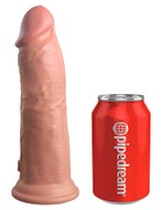 8" Vibrating + Dual Density Silicone Cock