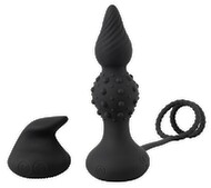 Penis-/Hodenring „RC Butt Plug with Cock & Ball Rings“ mit Vibro-Analplug