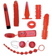 9-teiliges Toyset „Red Roses“ inklusive Batterien für die Vibro-Toys