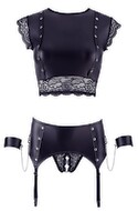 Top and Crotchless Suspender Briefs