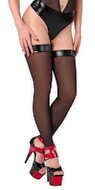 Overknees mit Glitzerstein-Naht