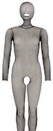 Ouvert-Catsuit mit angenähter Kopfmaske