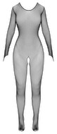 Netz-Catsuit ouvert