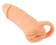 Penissleeve „2in1 Extension + Masturbator“ mit Hodenring