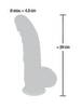 Naturdildo „Medical Silicone Dildo“, 20 cm, leicht gebogen