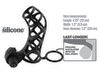 Penismanschette „Extreme Silicone Power Cage“, mit Vibration, 12 cm