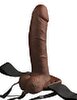 8" Hollow Rechargeable Strap-on with Remote