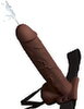 Umschnalldildo „9" Hollow Squirting Strap-on with Balls“, mit Spritzfunktion