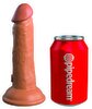 6" Vibrating + Dual Density Silicone Cock