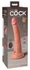 7" Vibrating + Dual Density Silicone Cock with Remote