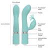 Rabbitvibrator „Kinky Luxurious Dual Massager“ mit Swarovski®-Kristall