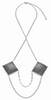 Nippelsticker „Square“ mit Hals- und 2 Verbindungsketten