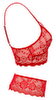 Bralette plus Riostring aus weicher roter Stretch-Spitze