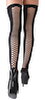 Overknees mit breiter Netz-Naht hinten