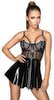 Minikleid „Rebellious Exclusive“ aus weichem Netz und Lack