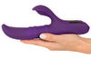 Rabbitvibrator mit 3 beweglichen Massageringen