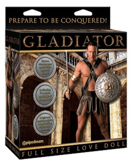 Liebespuppe „Gladiator Love Doll“ inklusive Vibrator zum Einsetzen