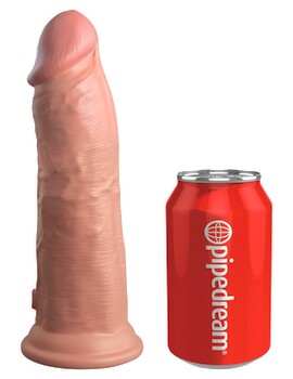 Main image of 8" Vibrating + Dual Density Silicone Cock