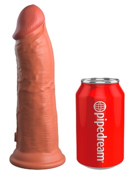 Main image of 8" Vibrating + Dual Density Silicone Cock