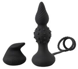 Hauptbild von Penis-/Hodenring „RC Butt Plug with Cock & Ball Rings“ mit Vibro-Analplug