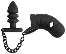 Peniskäfig „Cock cage with butt plug“ mit Analplug