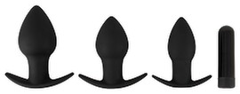 Hauptbild von 4-teiliges „Butt plug set“ mit 3 Analplugs + 1 Vibrobullet
