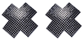 Hauptbild von Nippelsticker „Cross“ mit schillernden Schmucksteinchen