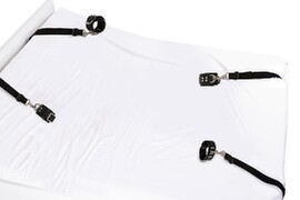 Bettfessel-Set mit Hand- und Fußfesseln aus Leder