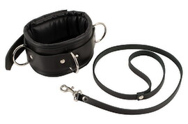 Hauptbild von Leder-Halsfessel mit Leder-Leine