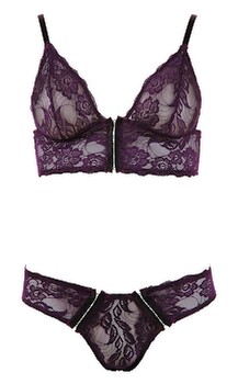 Bralette plus Slip aus Blütenspitze