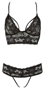 Bralette plus String ouvert