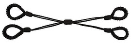 Hauptbild von Fesselkreuz „Cuff Set Rope“ mit verstellbaren Schlaufen für Hände & Füße