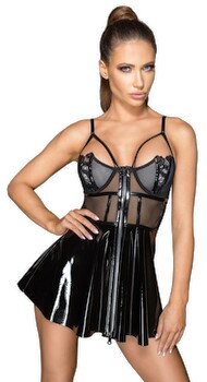 Hauptbild von Minikleid „Rebellious Exclusive“ aus weichem Netz und Lack