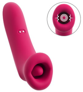 Hauptbild von Auflegevibrator „Oral Fun“ mit Saug-Mund & Vibro-Zunge
