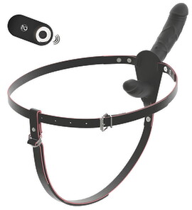 Hauptbild von Strap-on „RC Vibrating Double“ mit Außen- und Innen-Vibrator