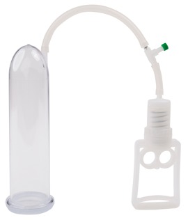 Penispumpe „PROFESSIONAL“, glasklar mit Kolbengriffpumpe
