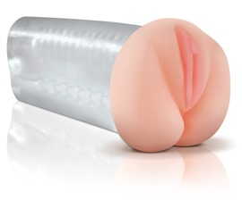 Masturbator „Deluxe See-Thru Stroker“, mit Vagina und Anus-Öffnung