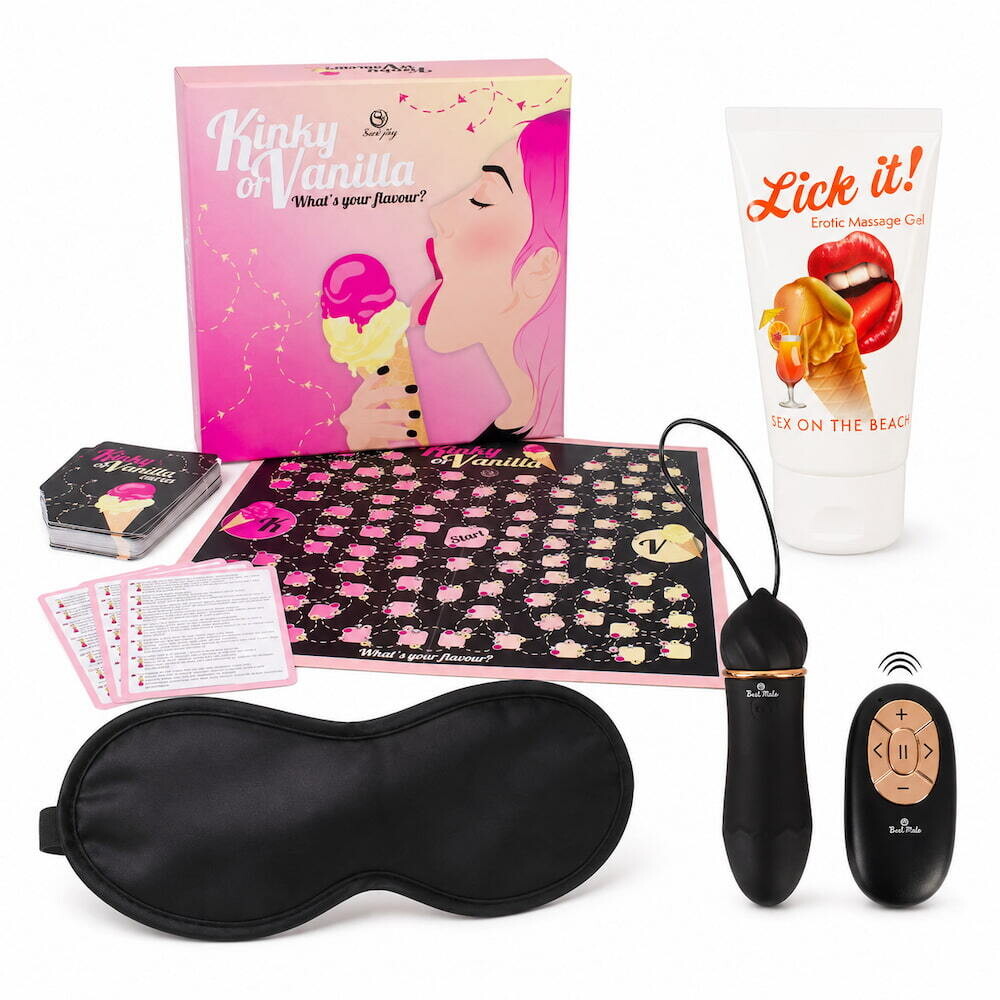Your Move – Date Night Set with Couples Game, Massage Gel, Blindfold & Remote-Controlled Love Egg