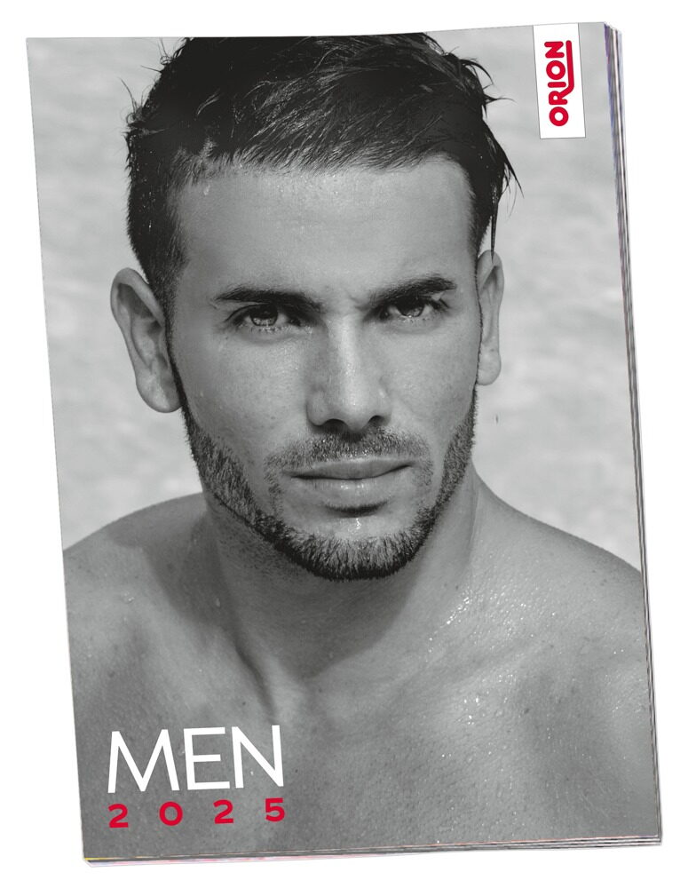 Pin-up Kalender „Men 2024“ in Schwarzweiß und im Großformat