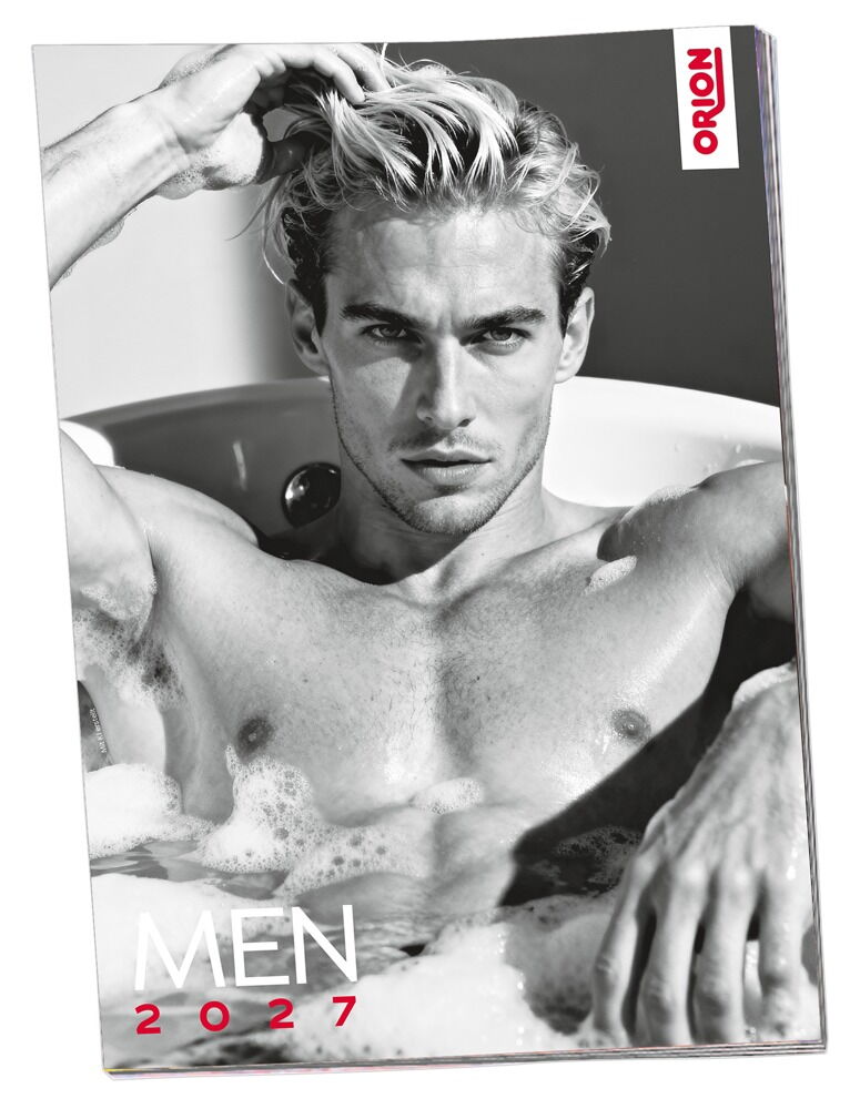 Pin-up Kalender „Men 2027“ in Schwarzweiß und im Großformat