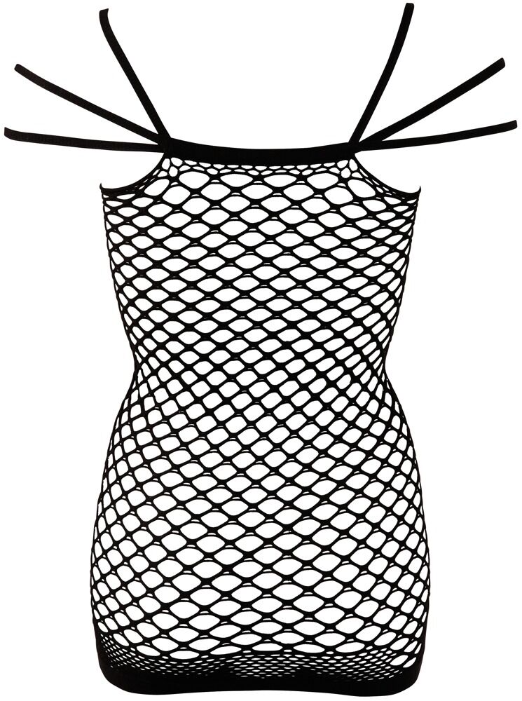 Kleid aus grobem Netzmaterial