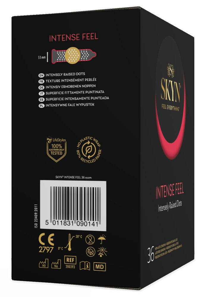 Latexfreie Kondome „Intense Feel“, genoppt
